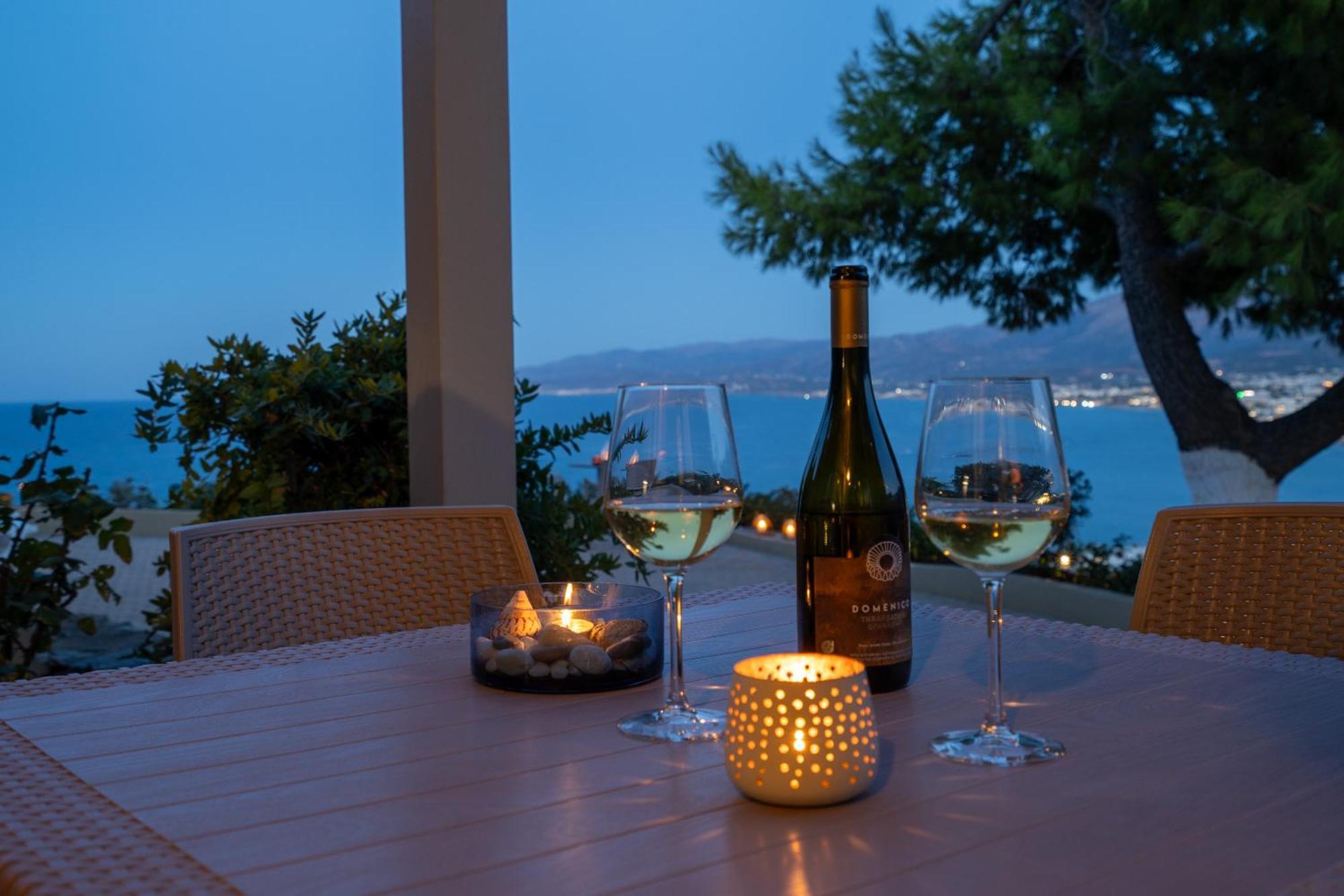 Blue View Villas Stalida Bagian luar foto